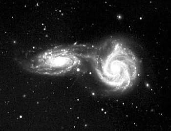 NGC 5426/27 photo credit: Vera C. Rubin,  Cerro Tololo 4-meter telescope (1977)